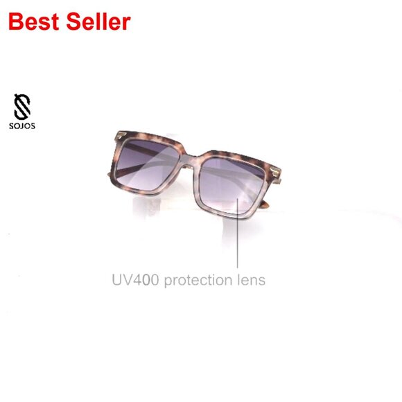 Retro Oversized Square Sunglasses UV400 Protection Trendy Vintage Shades